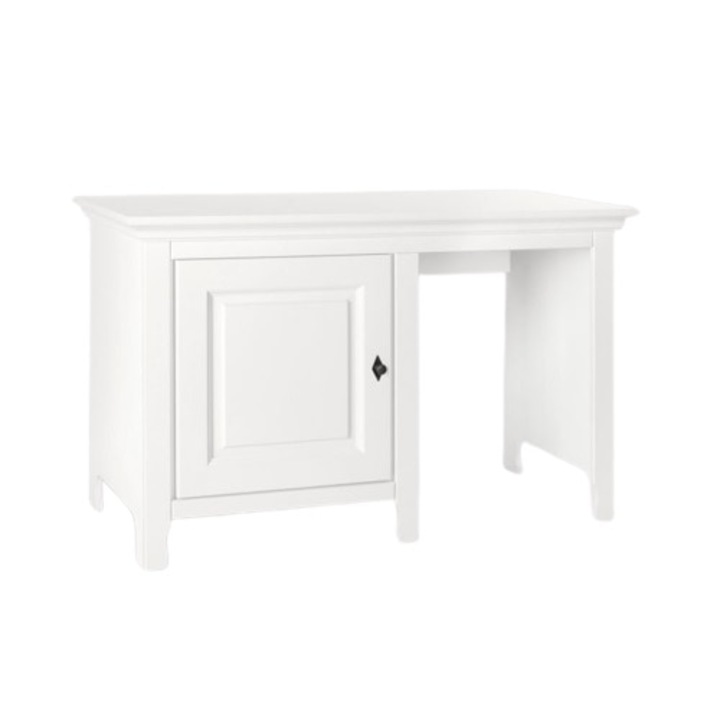 Birou, lemn masiv, alb, 120 × 58 × 77 cm