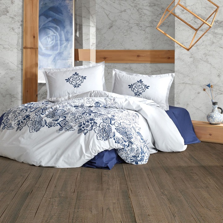 Ágyneműhuzat garnitúra, ranforce clasy king size, mandora v1, 100% pamut