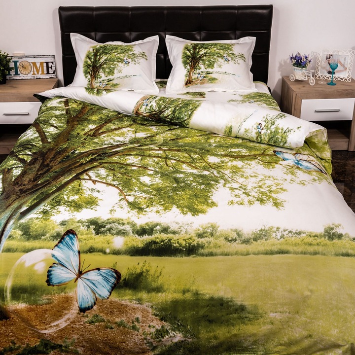 Ágyneműhuzat garnitúra, digital print 3D, tree, kétszemélyes