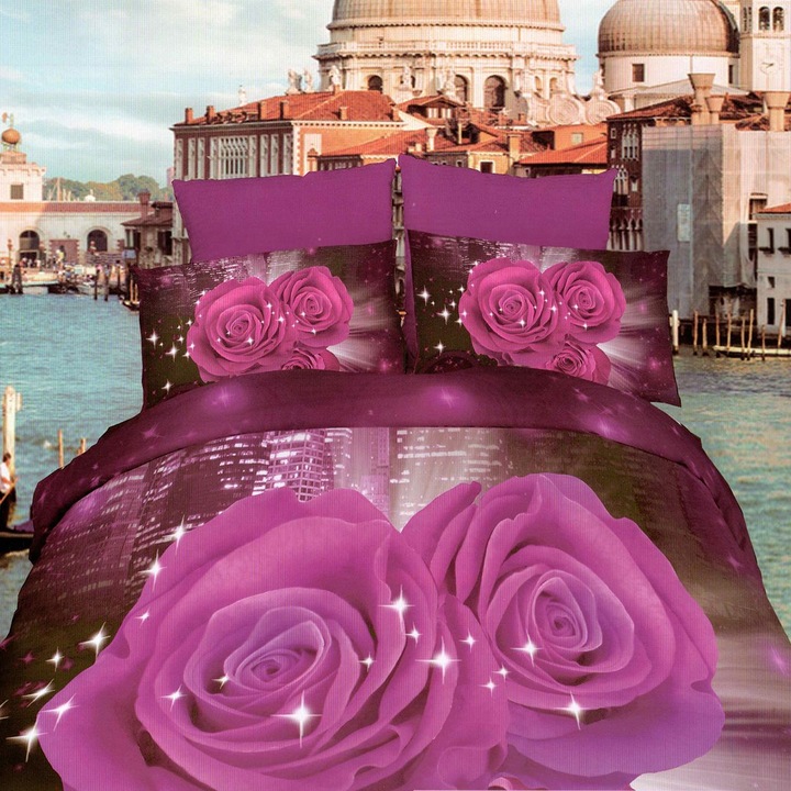 Ágyneműhuzat garnitúra, digital print 3D, pr8, kétszemélyes