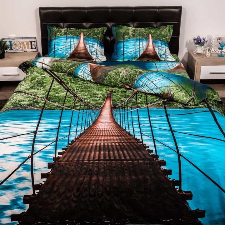 Ágyneműhuzat garnitúra, digital print 3D, bridge, kétszemélyes