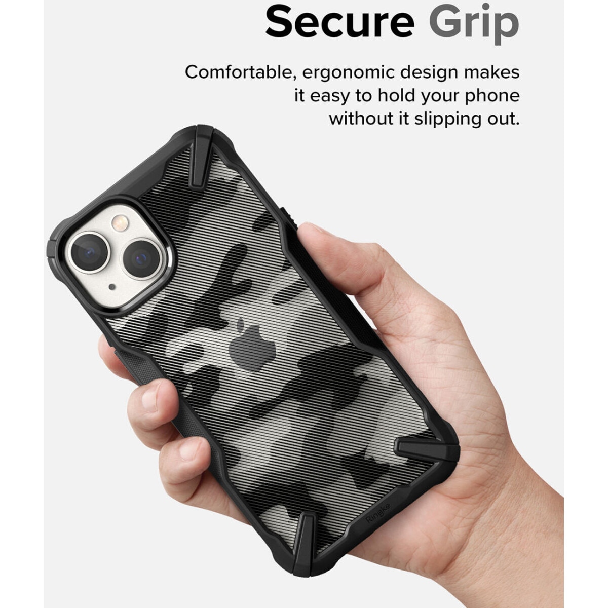 Husa pentru iPhone 14 Plus - Ringke Fusion X Design - Camo Black