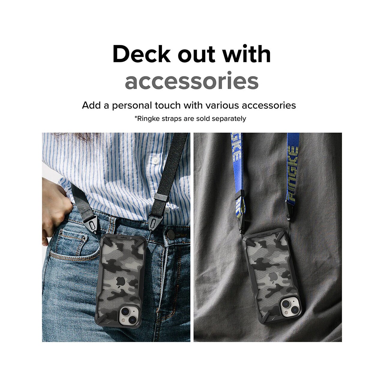 Husa pentru iPhone 14 Plus - Ringke Fusion X Design - Camo Black