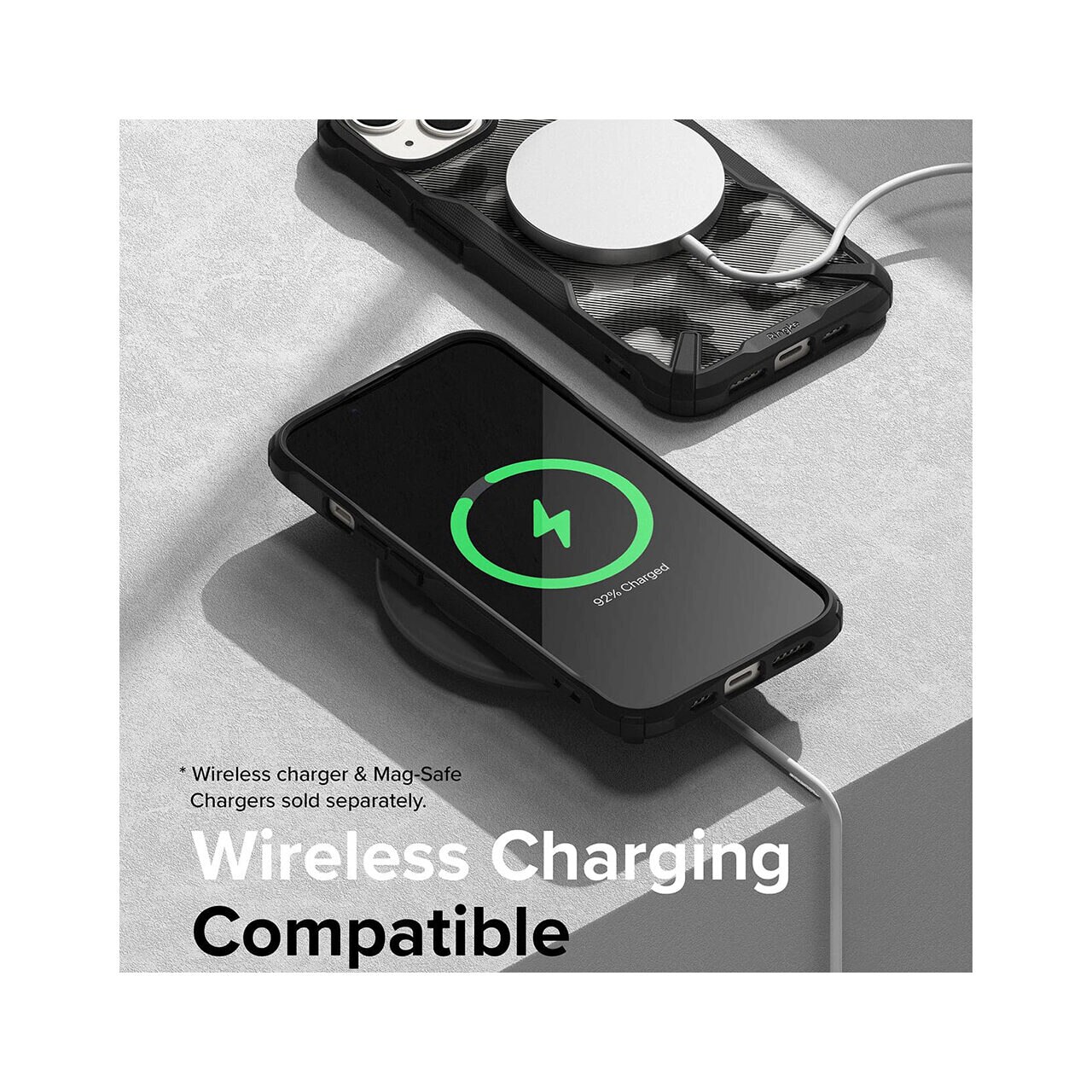 Husa pentru iPhone 14 Plus - Ringke Fusion X Design - Camo Black