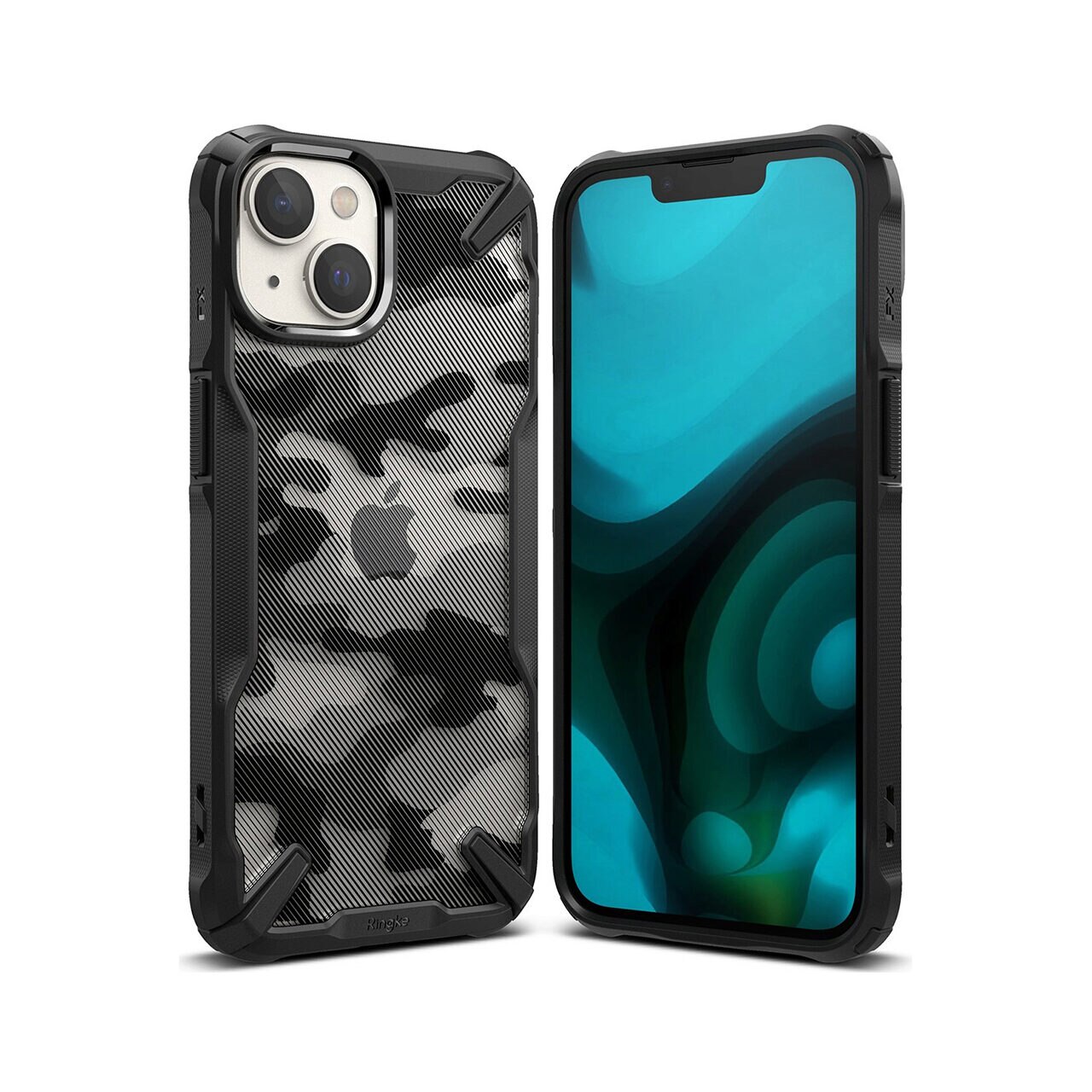Husa pentru iPhone 14 Plus - Ringke Fusion X Design - Camo Black