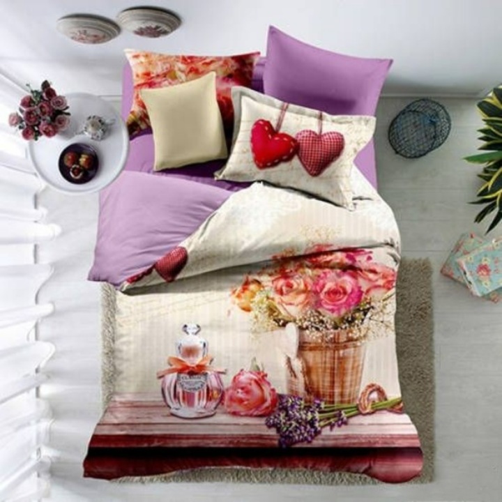 Ágyneműhuzat garnitúra poplin - kétszemélyes, qy840, 100% pamut szatén