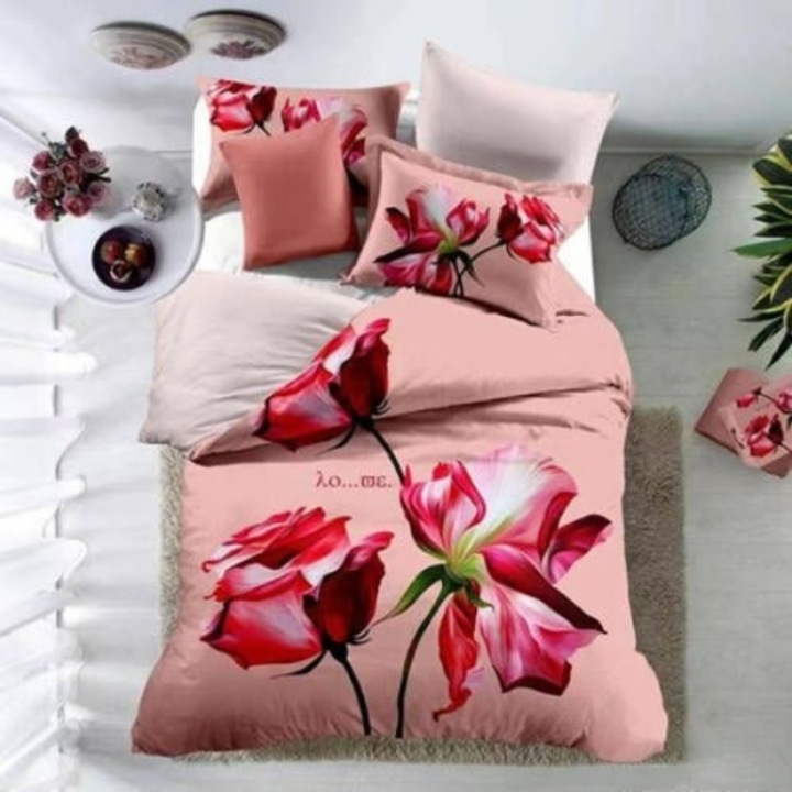 Ágyneműhuzat garnitúra poplin - kétszemélyes, aqy1646c, 100% pamut szatén