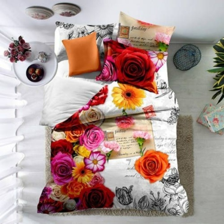 Ágyneműhuzat garnitúra poplin - kétszemélyes, qy849, 100% pamut szatén