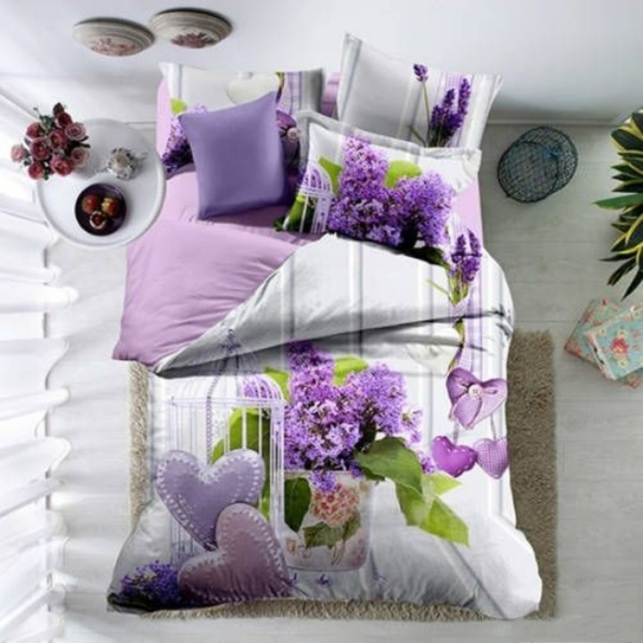 Ágyneműhuzat garnitúra poplin - kétszemélyes, qy831, 100% pamut szatén