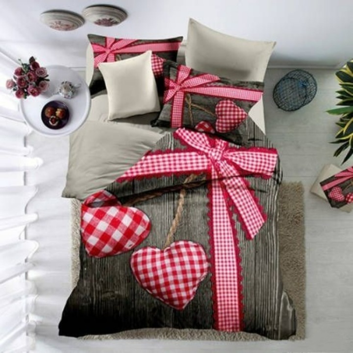 Ágyneműhuzat garnitúra poplin - kétszemélyes, qy1004, 100% pamut szatén