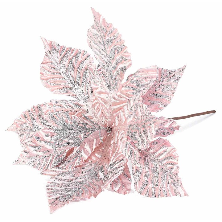 Set 6 Craciunite artificiale roz 30x32 cm