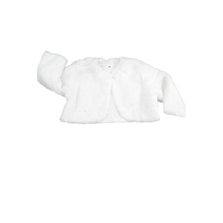 Bolero elegant pentru fete NN BFN-A2, Alb, 80 cm 80 CM