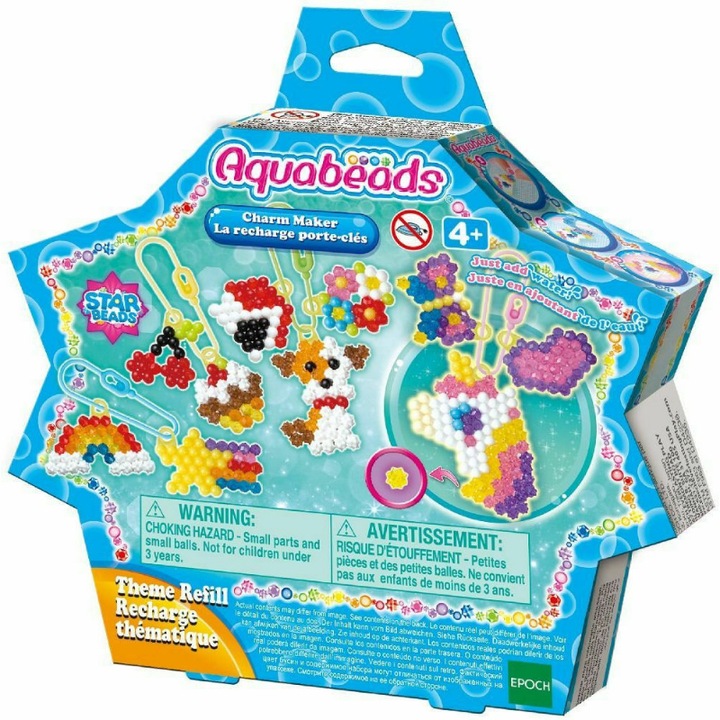 Творчески комплект Epoch Toys Aquabeads: Charm Maker, +3 години, Многоцветен