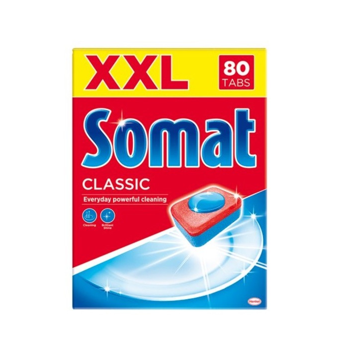 Detergent capsule pentru masina de spalat vase Somat Classic, 80 spalari