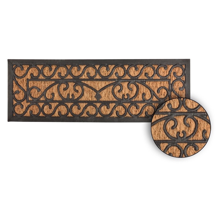 Covoras intrare, Esschert Design, 75x25 cm, Fibre de Cocos/Cauciuc