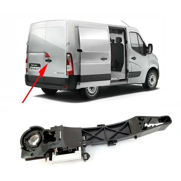 Autó ajtó kilincs és tartó Renault Master, Movano, Trafic, Vivaro, NV400, NV300, Jobb
