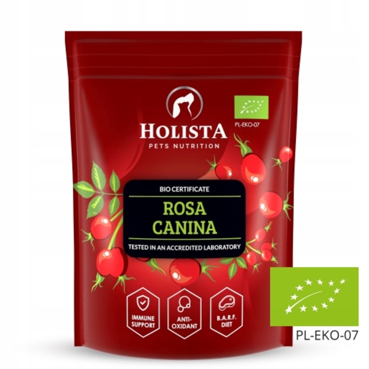 Macese BIO fara samburi pentru caini si pisici, Holista, Proprietati antioxidante, 800g