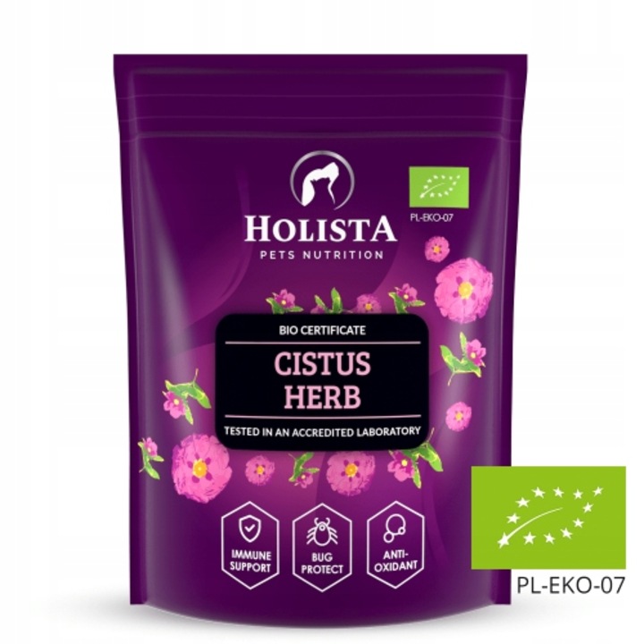 Cistus BIO fara samburi pentru caini si pisici, Holista, Proprietati antioxidante, 500g