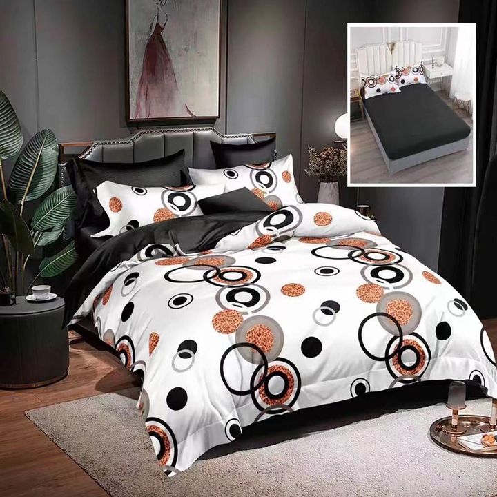 Ágyneműhuzat garnitúra, FINET 6 részes hf6p21, matrachuzattal 160/180x200