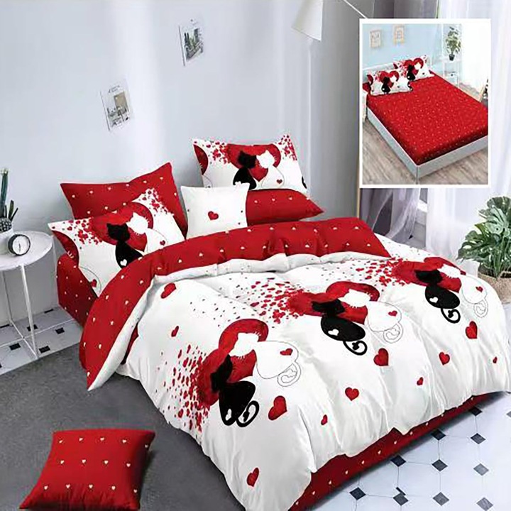 Ágyneműhuzat garnitúra, FINET 6 részes hf6p24, matrachuzattal 160/180x200