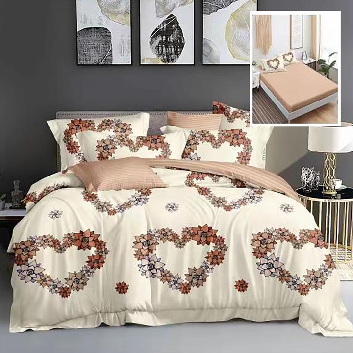 Ágyneműhuzat garnitúra, FINET 6 részes hf6p43, matrachuzattal 160/180x200