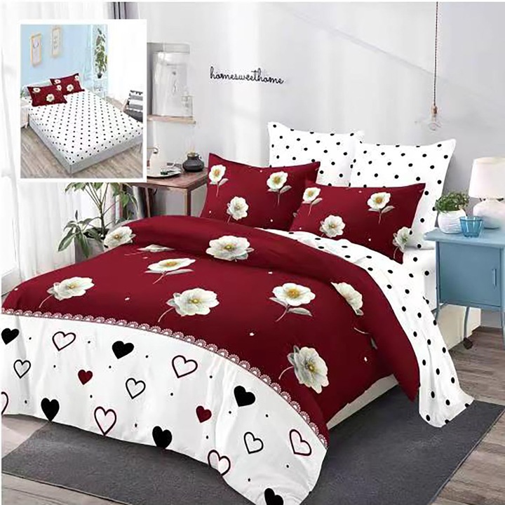 Ágyneműhuzat garnitúra, FINET 6 részes hf6p40, matrachuzattal 160/180x200