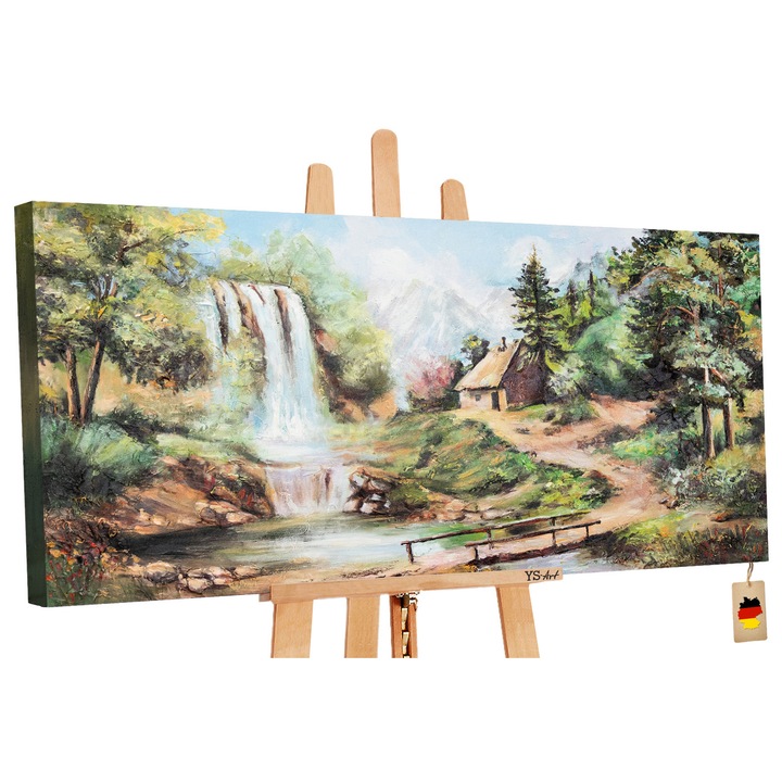 Tablou pe panza abstract "Cascada" 120x60cm