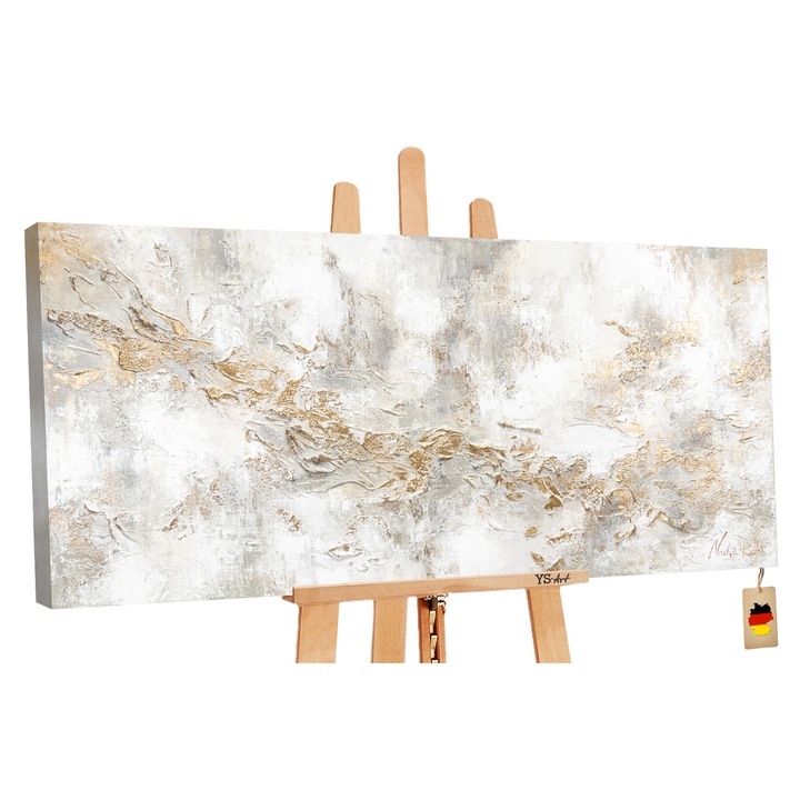 Tablou abstract, texturat "Istorie" 140x70cm