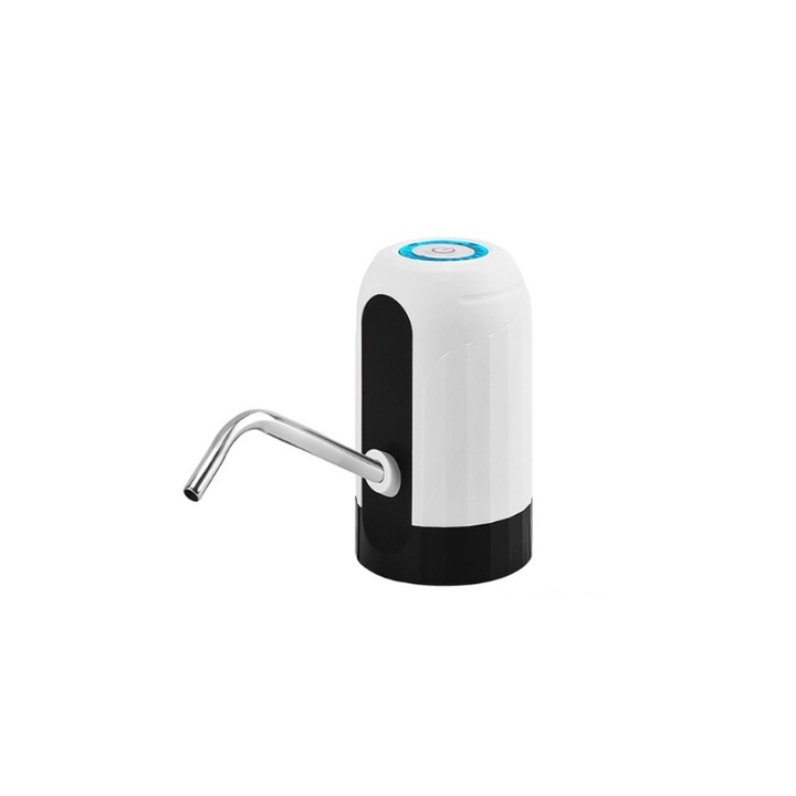 OEM Elektromos vízadagoló pumpa, ballonos vízhez, USB kábellel, 12,5 x 7 cm, fehér/fekete