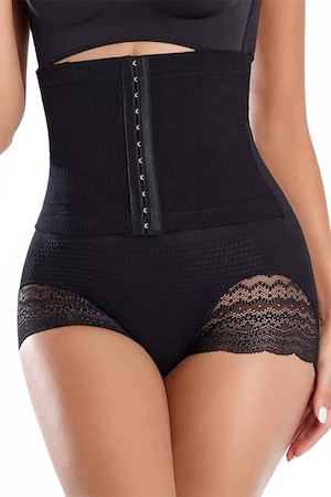 Chiloti modelatori Daisy cu corset, efect de subtiere, Negru