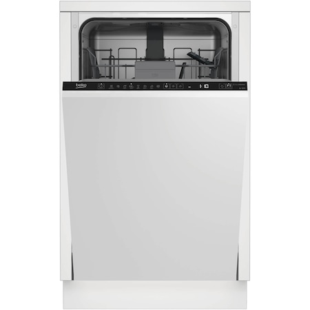 Masina de spalat vase incorporabila Beko BDIS38020Q, 10 seturi, 8 programe, Clasa E, AquaIntense, Motor ProSmart Inverter, All in 1, Hygiene Intense, Mini 30, 45 cm