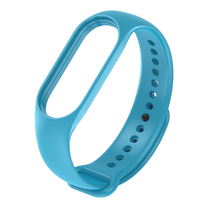 Szilikon szíj intelligens karkötőhöz, kompatibilis Xiaomi Mi Band 5/6/7, Sky Blue