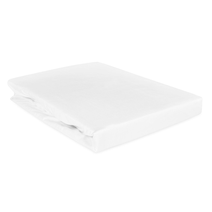 Чаршаф от памучен сатен с ластик 140х200 Darymex бял