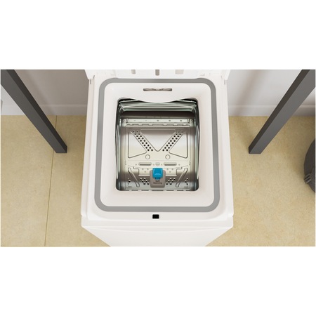 Masina de spalat rufe cu incarcare verticala Whirlpool TDLR6240SSEU/N, 6 kg, 1200 RPM, Clasa C, Tehnologia al-6lea Simt, Display digital, Alb