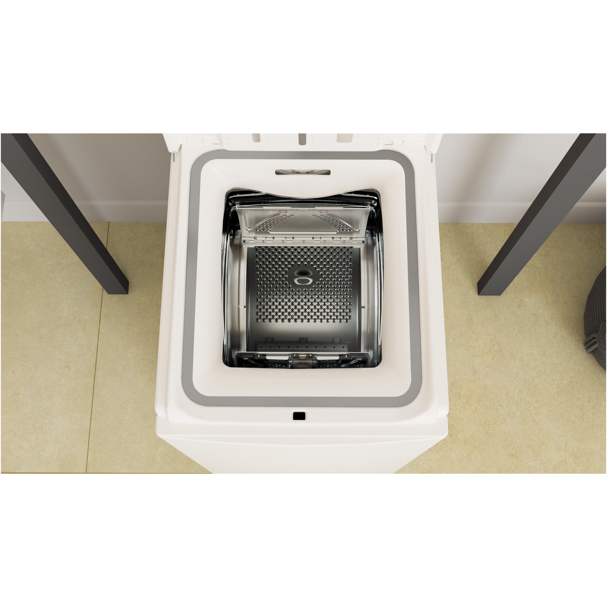 Masina de spalat rufe cu incarcare verticala Whirlpool TDLR6040SEU/N, 6 kg, 1000 RPM, Clasa C, Tehnologia Al 6-lea Simt, Display Digital, Alb
