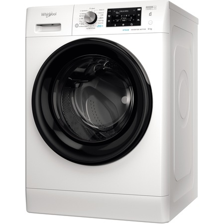 Masina de spalat rufe Whirlpool FreshCare+ FFD8648BVEE, 8 kg, 1600 RPM, Clasa C, Steam Refresh, Steam Hygiene, Tehnologia al-6lea Simt, Motor Inverter, Display LCD, Alb