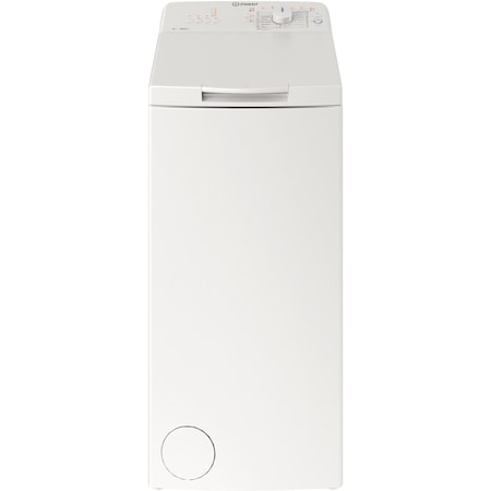 Masina de spalat rufe cu incarcare verticala Indesit BTWL60400EE/N, 6 kg, 1000 RPM, Clasa C, Display LED, Turn&Go, Alb