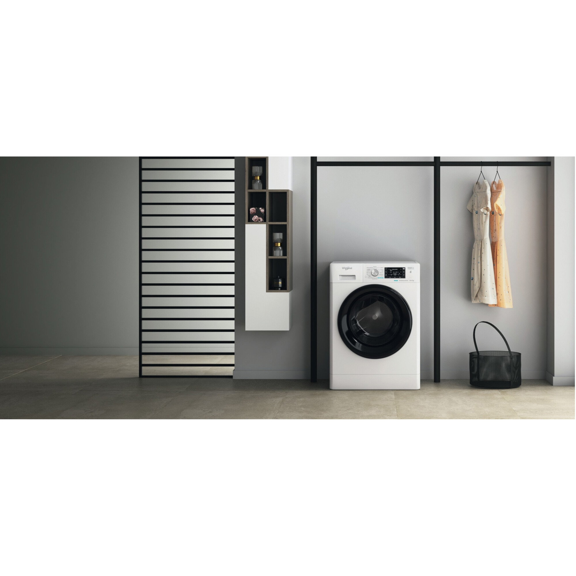 Masina de spalat rufe cu uscator Whirlpool FreshCare+ FFWDD1076258BVEU, 10 kg spalare, 7 kg uscare, 1600 RPM, Clasa B, Tehnologia al 6-lea Simt, FreshCare+, Motor Inverter, Display LCD, Alb