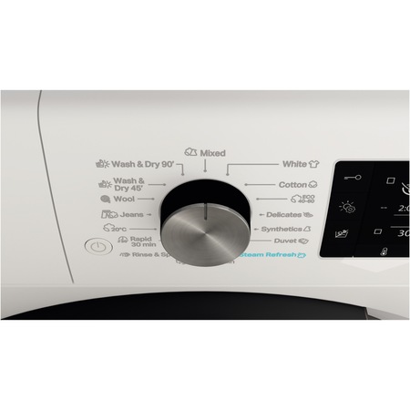 Masina de spalat rufe cu uscator Whirlpool FreshCare+ FFWDD1076258BVEU, 10 kg spalare, 7 kg uscare, 1600 RPM, Clasa B, Tehnologia al 6-lea Simt, FreshCare+, Motor Inverter, Display LCD, Alb