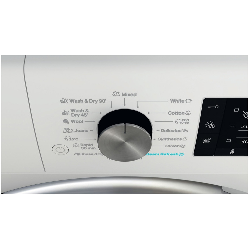 Masina de spalat rufe cu uscator Whirlpool FreshCare+ FFWDD1176258BCVEU, 11 kg spalare, 7 kg uscare, 1600 RPM, Clasa B, Tehnologia al 6-lea Simt, FreshCare+, Motor Inverter, Display LCD, Alb