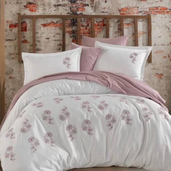 Ágyneműhuzat hímzett szatén 6 részes (yade v1), 100% pamut