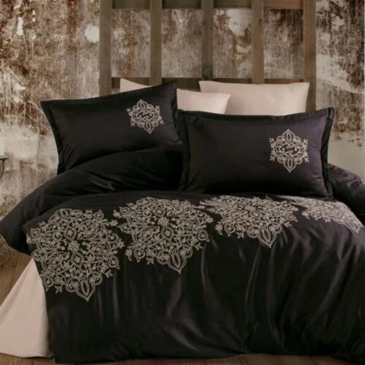 Ágyneműhuzat hímzett szatén 6 részes (anatolia v1), 100% pamut