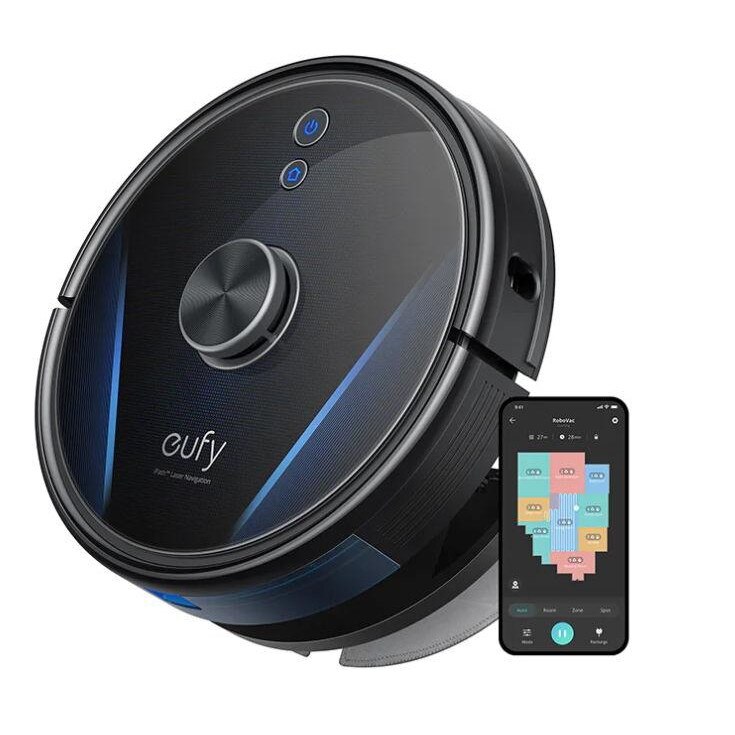 Aspirator robot eufy RoboVac LR30 Hybrid, Vacuum-Mop 2-in-1, iPath Laser Navigation, Wi-Fi, 3000Pa, Negru