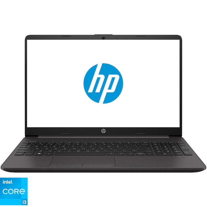 HP 250 G9 laptop, Intel® Core™ i3-1215U processzorral, akár 4,40 GHz, 15,6" Full HD, 8 GB, 256 GB SSD, Intel® UHD grafikus kártya, Free DOS, Nemzetközi angol billentyűzet, Fekete