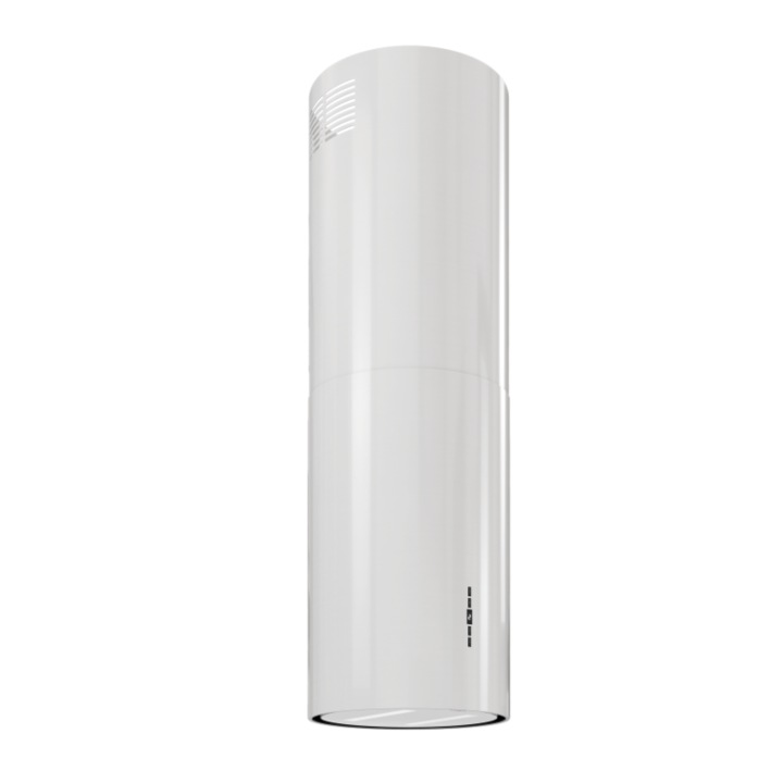 Hota de insula Wereniso Isola 39.1 White, clasa energetica A, 39 cm latime, control cu ​​taste Soft-Touch, interval de viteza 3 trepte si boost, capacitate maxima 715 m3/h