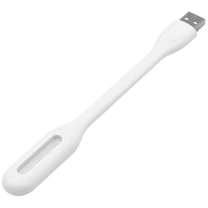Led lámpa USB tápegységgel, Rugalmas, Hordozható, Fehér, YULMI