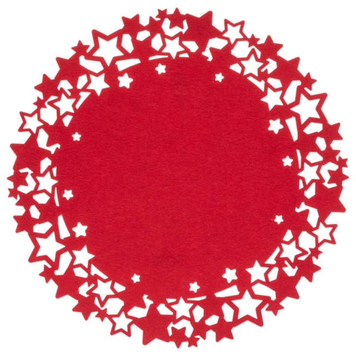 Napron de masa din fetru, 38 cm, rosu