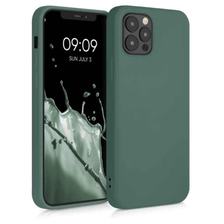 Telefontok Apple iPhone 12 / iPhone 12 Pro készülékhez, szilikon, zöld, 53844.166