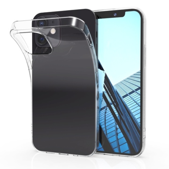 Telefontok Apple iPhone 12 / iPhone 12 Pro készülékhez, szilikon, átlátszó, 54409.03