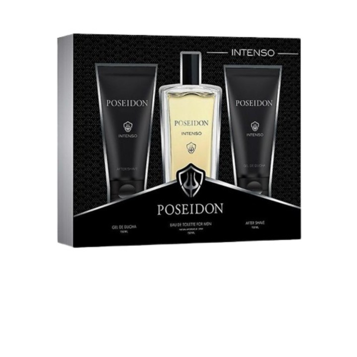 Set cadou Poseidon Intenso pentru barbati Apa de toaleta 150ml, After Shave 150ml, Gel de dus 150ml
